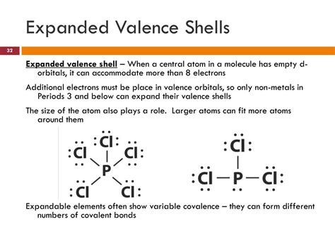 elements that can expand valence when bonding.